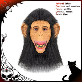 "Dumb Gorilla“Latex Animal Gorilla Mask with Gloves - Gorilla Head Mask Set for Halloween Costume Silly and Cute